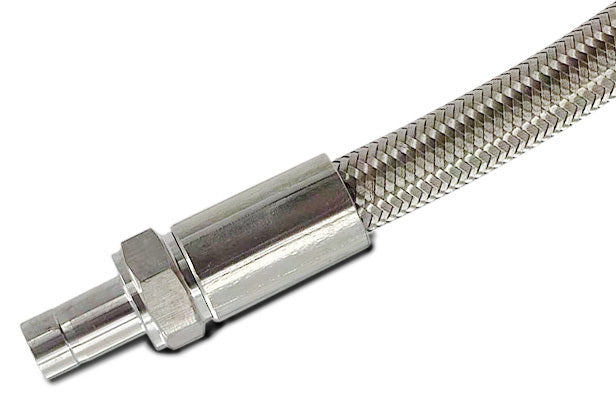 USA Lab, 1/4" Compression Tube Stub Stainless Steel Hose