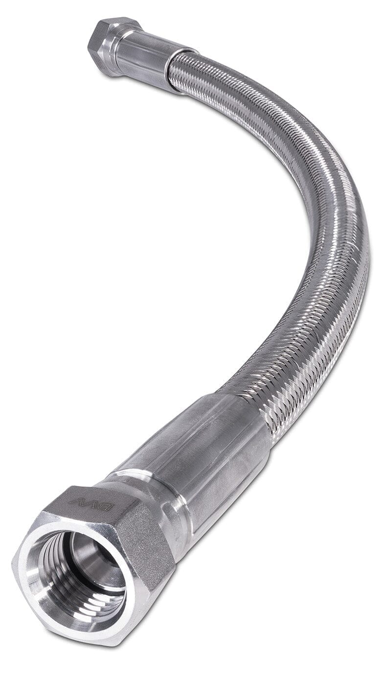 BVV, 3/8" 37 Degree Female JIC Braided Stainless Steel Hose