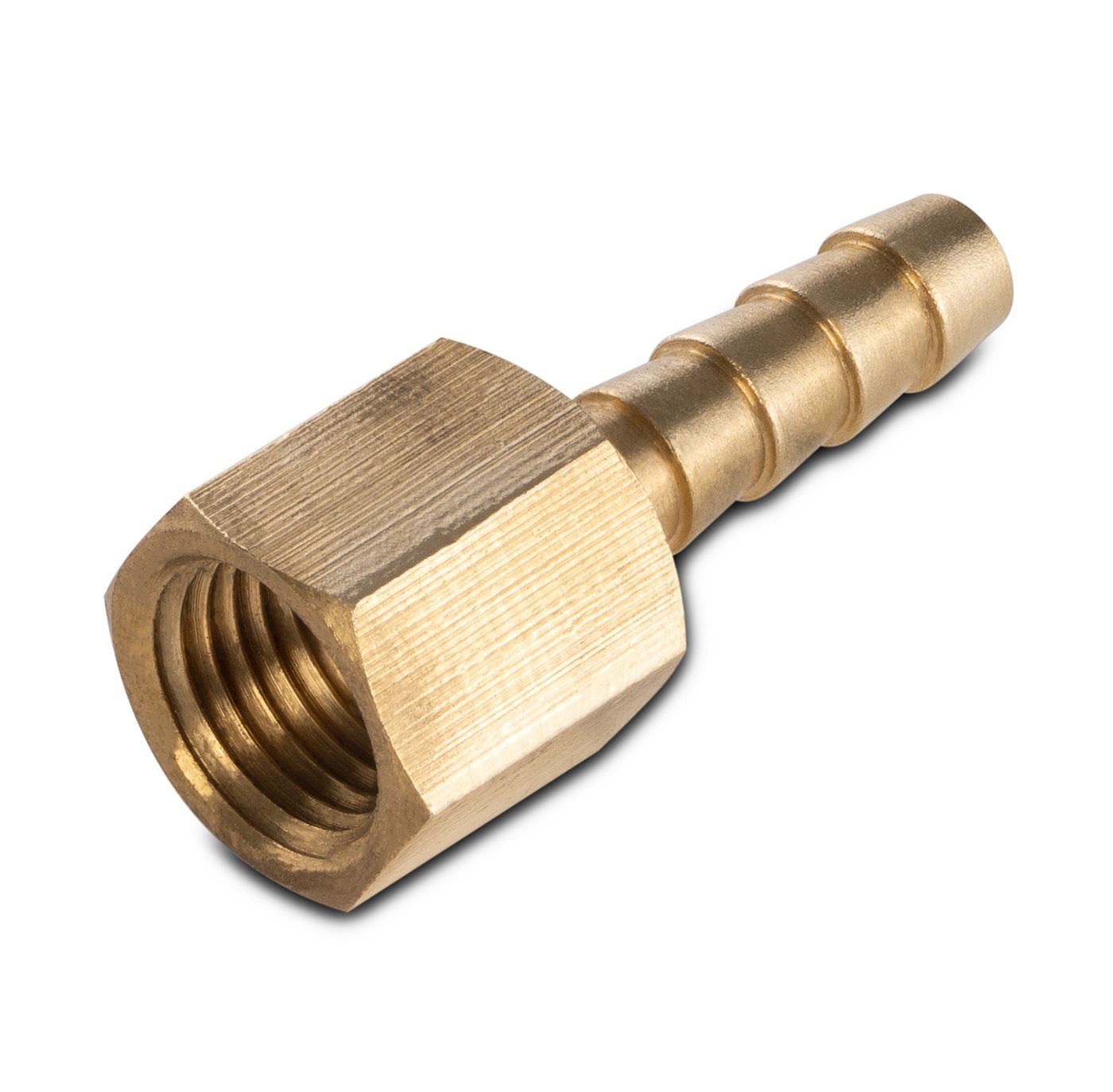 BVV, Brass 1/4" NPT Female to 1/4" Barb Fitting