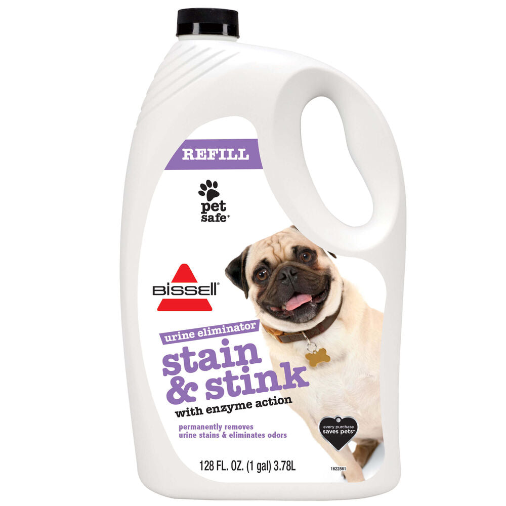 BISSELL, Pet Stain & Stink Remover with Enzyme Action for Carpet Gallon Refill (128 oz)