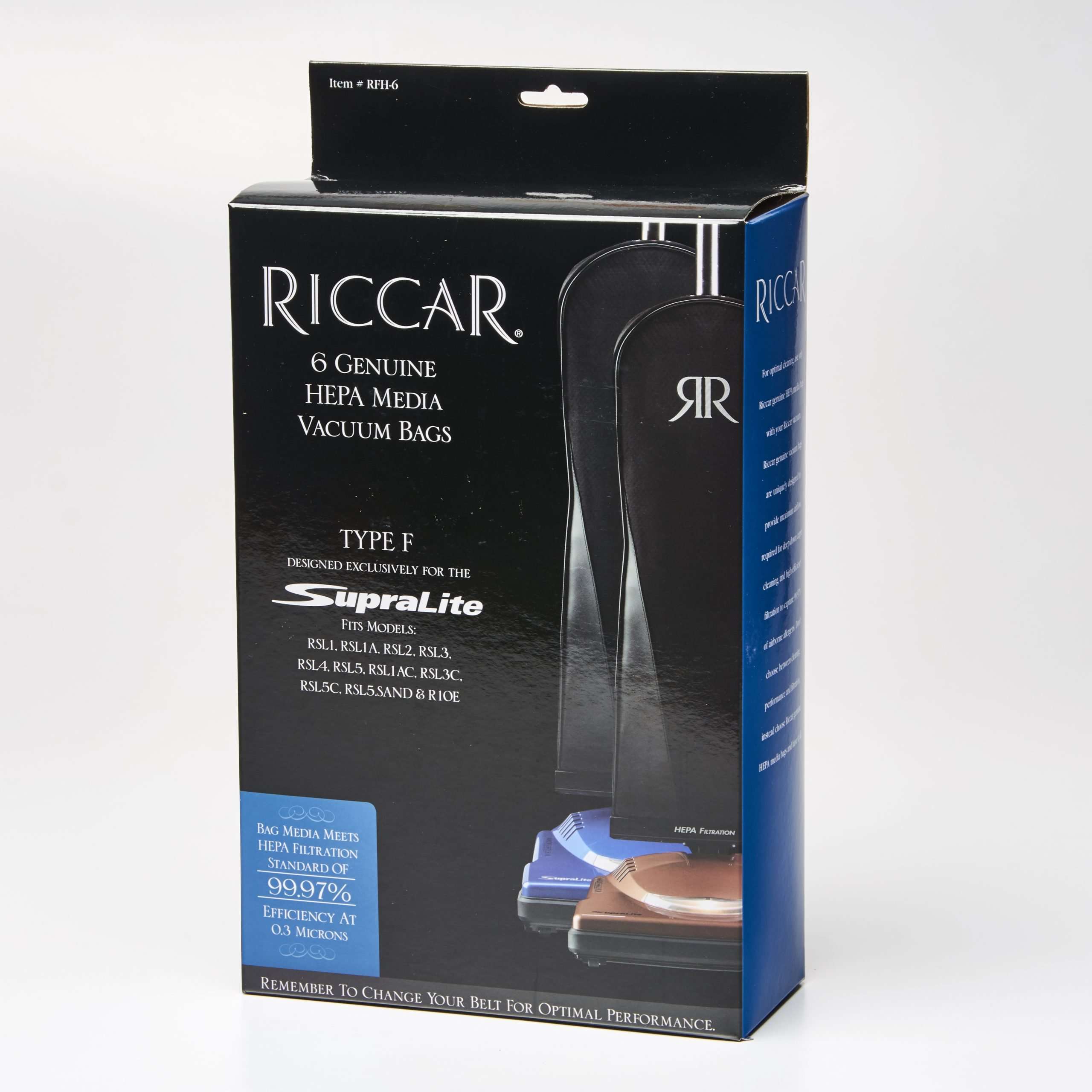 Riccar, Type F HEPA Vacuum Bags